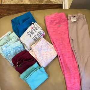 10 pair of girls leggings